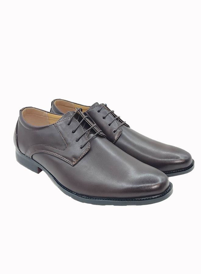 Comfortable Lace-Up Formal Shoes Brown  - Image 3