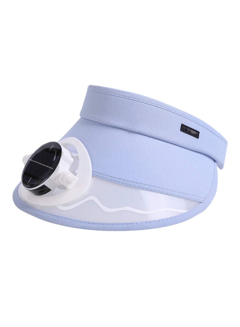 SOLARAE Solar Fan Hat, Sun Visor Hats with Fan, Men and Women Solar Powered Fan Hat, 5 Levels of Fan Speed, 5-10 H Work, Solar and Fan Hat for Fishing, Portable Fan Hat Adjustable Visor for Women Travel - Image 1