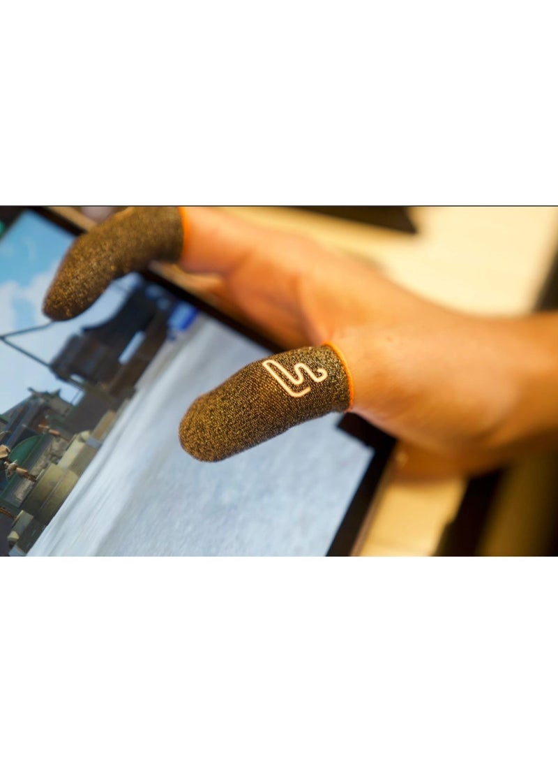 8 Premium Gaming Finger Sleeves – Anti-Sweat and Ultra-Smooth for PUBG Mobile & iPad Gamers  Level up your gameplay with this elite set of 8 premium finger sleeves — designed for serious mobile and tablet gamers. - Image 4