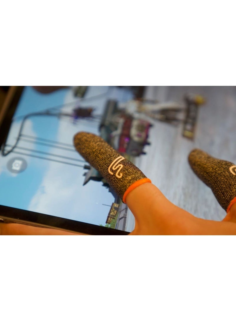 8 Premium Gaming Finger Sleeves – Anti-Sweat and Ultra-Smooth for PUBG Mobile & iPad Gamers  Level up your gameplay with this elite set of 8 premium finger sleeves — designed for serious mobile and tablet gamers. - Image 3
