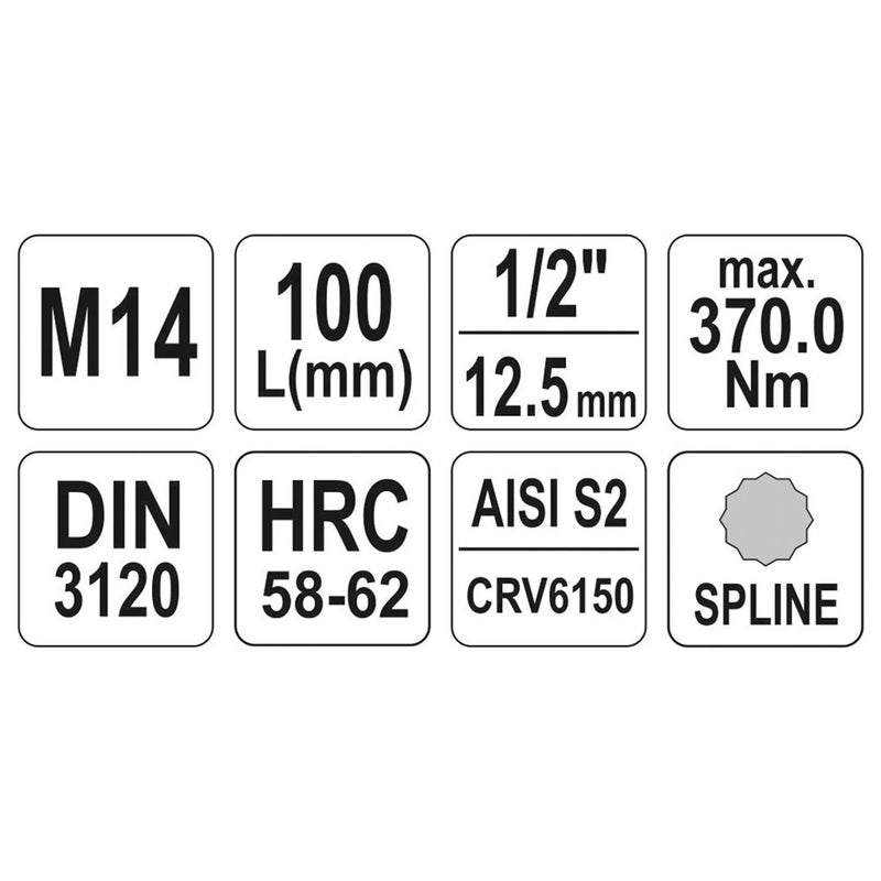 Yato YT04355 Socket Bit Hand ToolsSocket BitHexagonal SocketWrench SocketIndustrial ToolsProfessional Toolsmechanical ToolsAutomobile Tools - Image 3