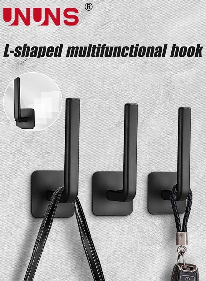 Hat Rack For Hat Storage,6-Pack Multi-Purpose Hat Organizer,Strong Adhesive Hat Hooks For Wall Hat Organizer Baseball Caps,Black