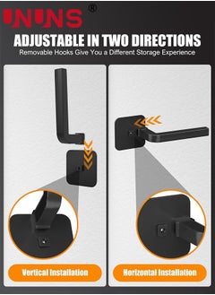 UNUNS Hat Rack For Hat Storage,6-Pack Multi-Purpose Hat Organizer,Strong Adhesive Hat Hooks For Wall Hat Organizer Baseball Caps,Black  - Image 5