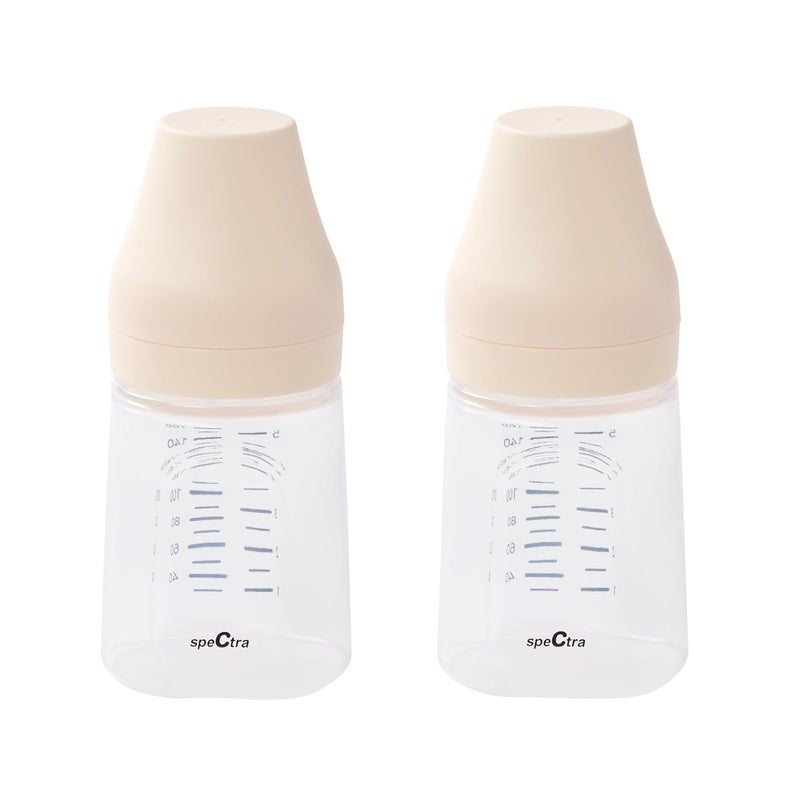 Spectra  Wide Neck Baby Bottles  Compatible with Spectra Breast Milk Pump Flanges Pack of 2 - Image 1