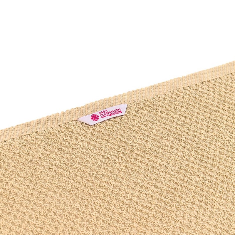 Casa Copenhagen - Egyptian Cotton Popcorn2 Pcs Hand Towel (40 X 60 cm) Colour : Beige - Image 2
