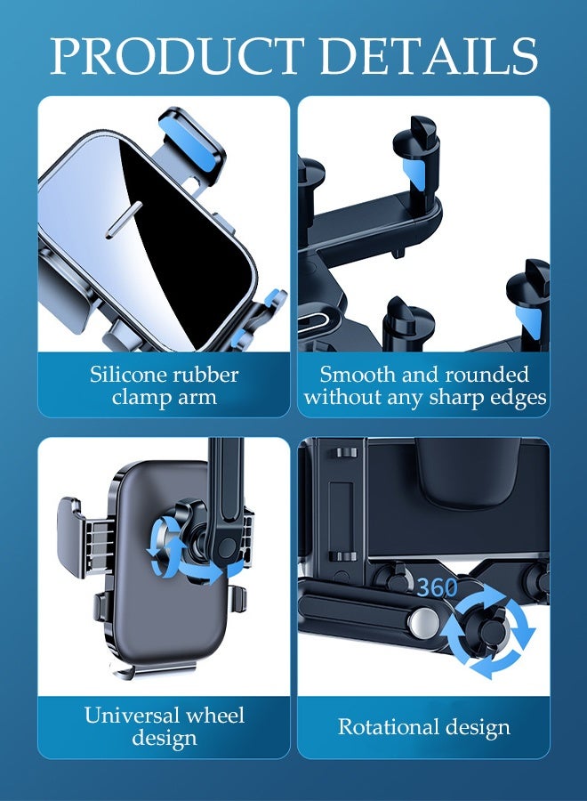 DUNISO Rear View Mirror Car Phone Holder Rotating Fixed Car Phone Anti Slip Holder Stand Freely Adjustable Mobile Phone Holder Adjustable Flexible Arm Multi Functional Phone Durable Bracket - Image 5