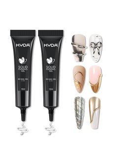 KYDA KYDA 2PCS 3D Sculpting Gel Nail Glue,Clear Nail Sculpting Gel for Nail Art,3D Gel Nail Art for Drawing Sculpture Molding and Decoration 
