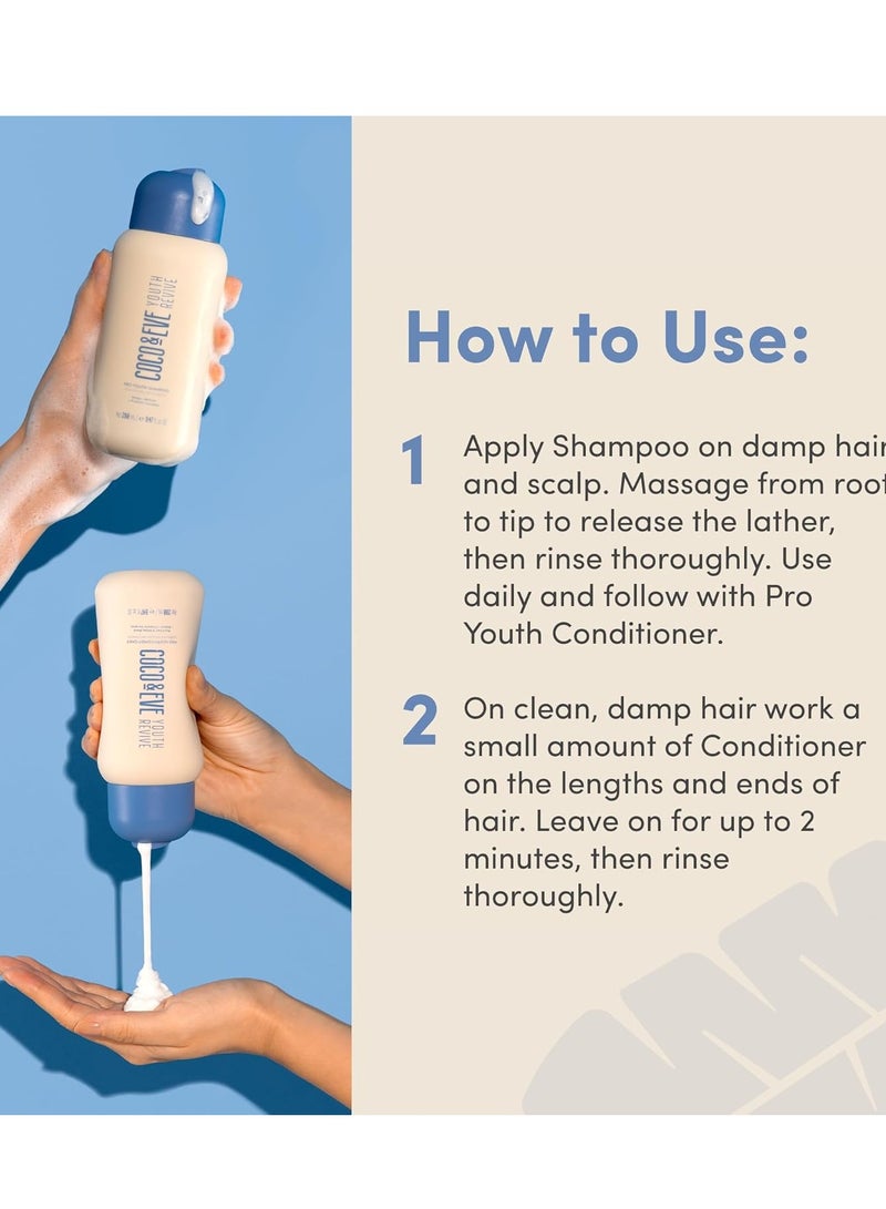 COCO & EVE Coco & Eve Pro Youth Shampoo & Conditioner. For Strength, Shine, Volume and Healthy Scalp. With Honey, Retinol, Prebiotics. (9.47 fl oz / 280 ml)  - Image 4