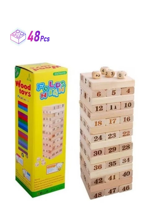 48 وعاء 48 قطعة برج بنة لعبة