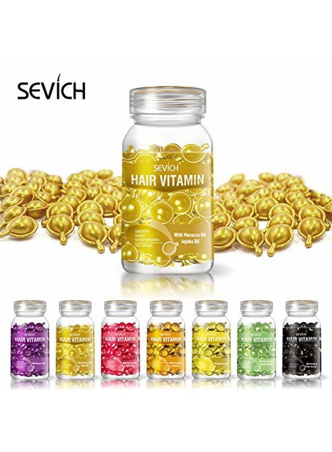 Sevich Gold Hair Growth Capsules with Moroccan & Jojoba Oils - 30 Caps | Frizz Control & Scalp Nourishment | Vitamin-Rich Serum for Thinning Hair - Image 4