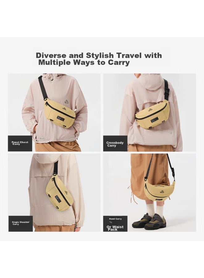 Pelliot Outdoor Sports Waist Pack For Men And Women, Cycling Shoulder Crossbody Backpack, Running Multifunctional Chest Bag 16402611 Yellow - Image 3