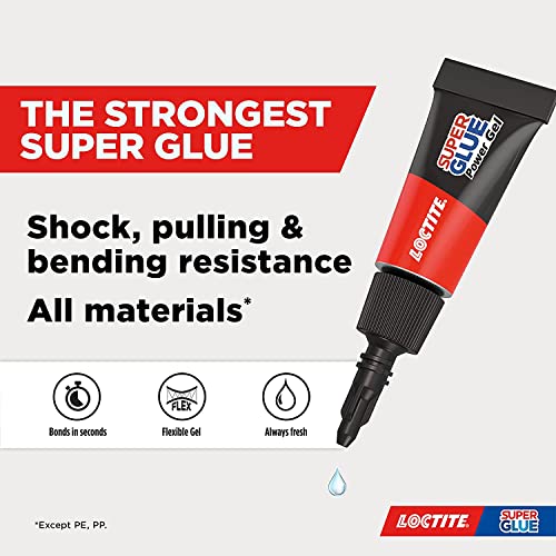Loctite Mini Trio Power Gel Super Glue for Repairs - All Purpose Adhesive Compatible With China, Rubber, Wood, Metal, Plastic - Clear, Transparent Gel Formula With Anti-Clog Cap - 3 x 1g - Image 3