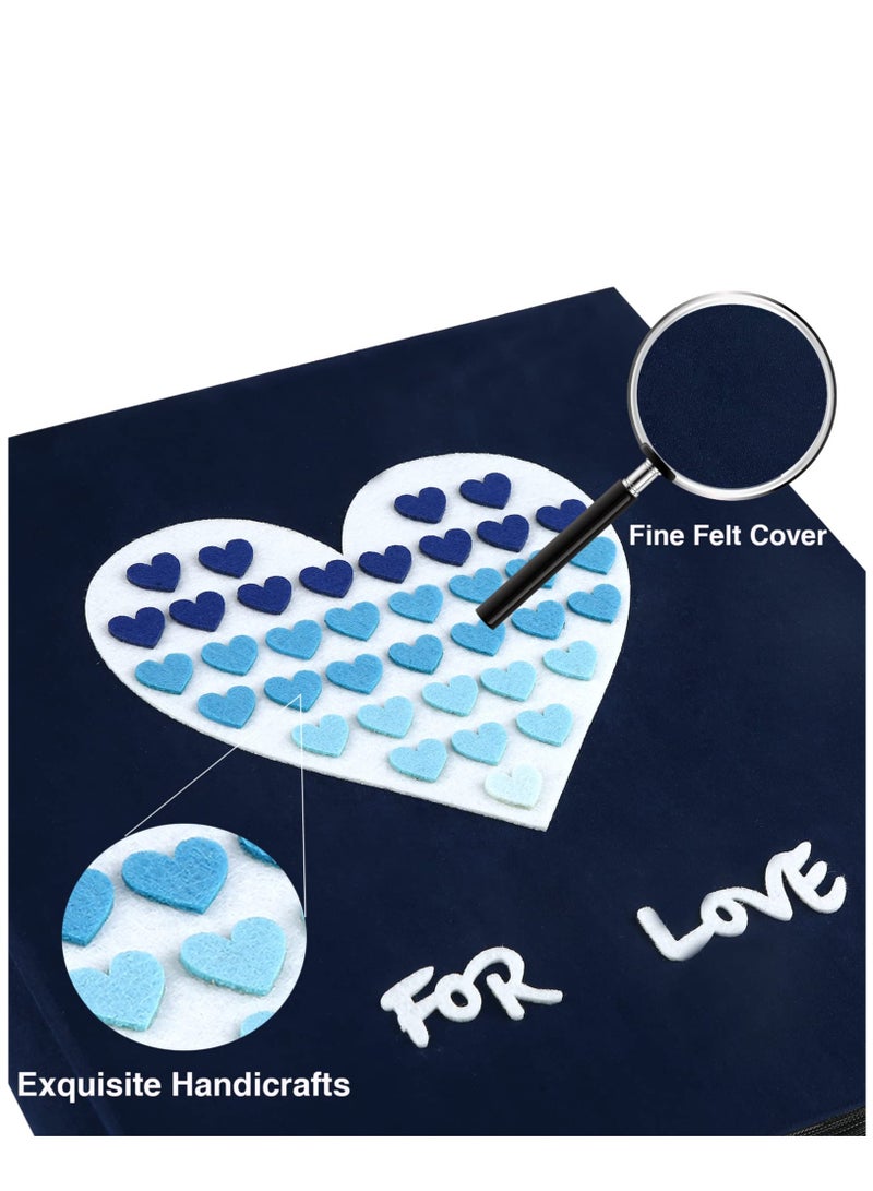 KASTWAVE Baby Photo Album 4x6 600 Photos, 4x6 Photo Albums, Fabric Cover Photo Albums 4x6, Large Capacity Picture Albums, Family Photo Album, Large Cute Photo Album (600 Photos, Heart Blue)  - Image 3