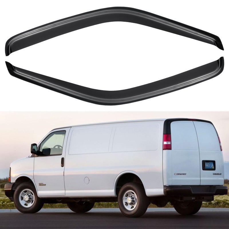 Window Visors Rain Guards Shield for 19962025 Chevy Express Van OutChannel Window Vent Wind Deflectors Visors Shades for 9625 GMC Savana