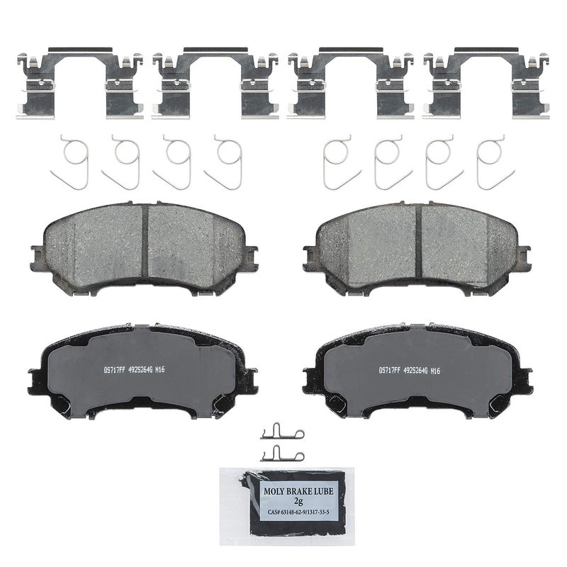 Wagner QS ZD1737 Disc Brake Pad Set Chamfered Edges for Smooth Quiet Stops Fits 20142019 Nissan Rogue