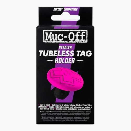 Muc Off Muc-Off Stealth Tubeless AirTag Holder - Hidden Air Tag Holder for Bike Compatible with Apple AirTag - Anti-Theft Protection AirTag Bike Mount for Tubeless Tyres - Image 1