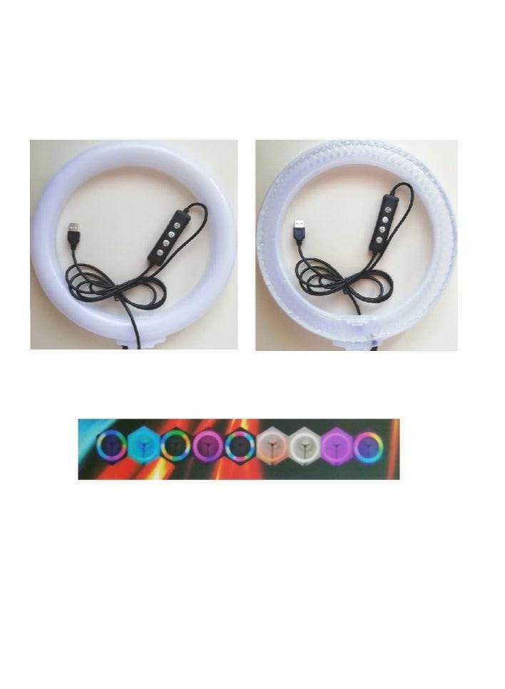 مصباح حلقي RGB LED 3D-26Live Streaming Lamp مصباح أجواء - Image 2