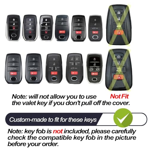 MECHCOS Compatible with Toyota Tacoma Venza Corolla Grand Highlander Prius Land Cruiser Sienna Sequoia Tundra Crown RAV4 Prime Purple Black TPU Key Fob Cover Case Remote Holder Protector Accessories - Image 2