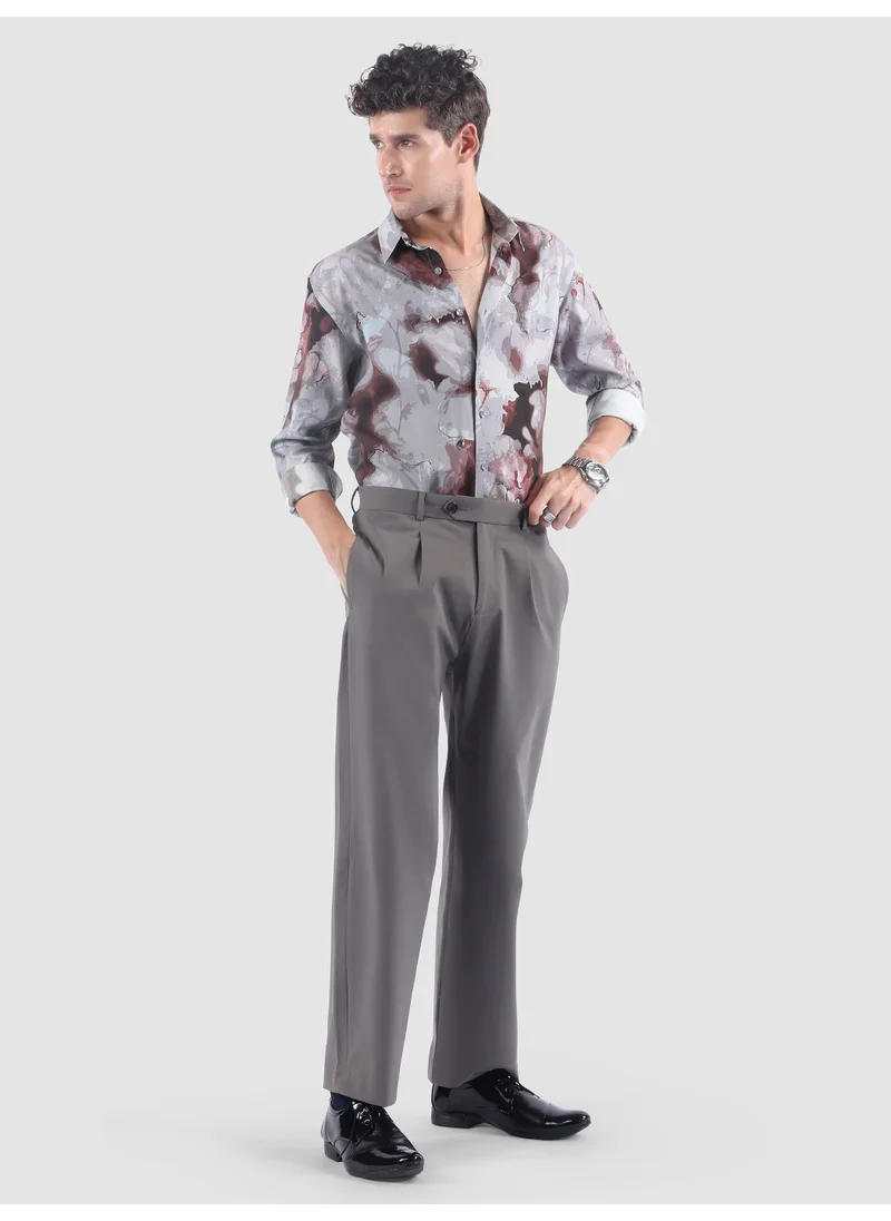 Beyoung Mauve Marble Print Shirt