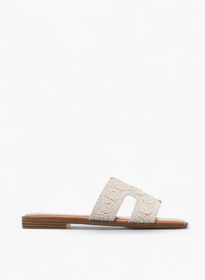 سيليست Women's Embroidered Slip-On Sandals