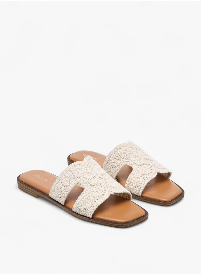 سيليست Women's Embroidered Slip-On Sandals
