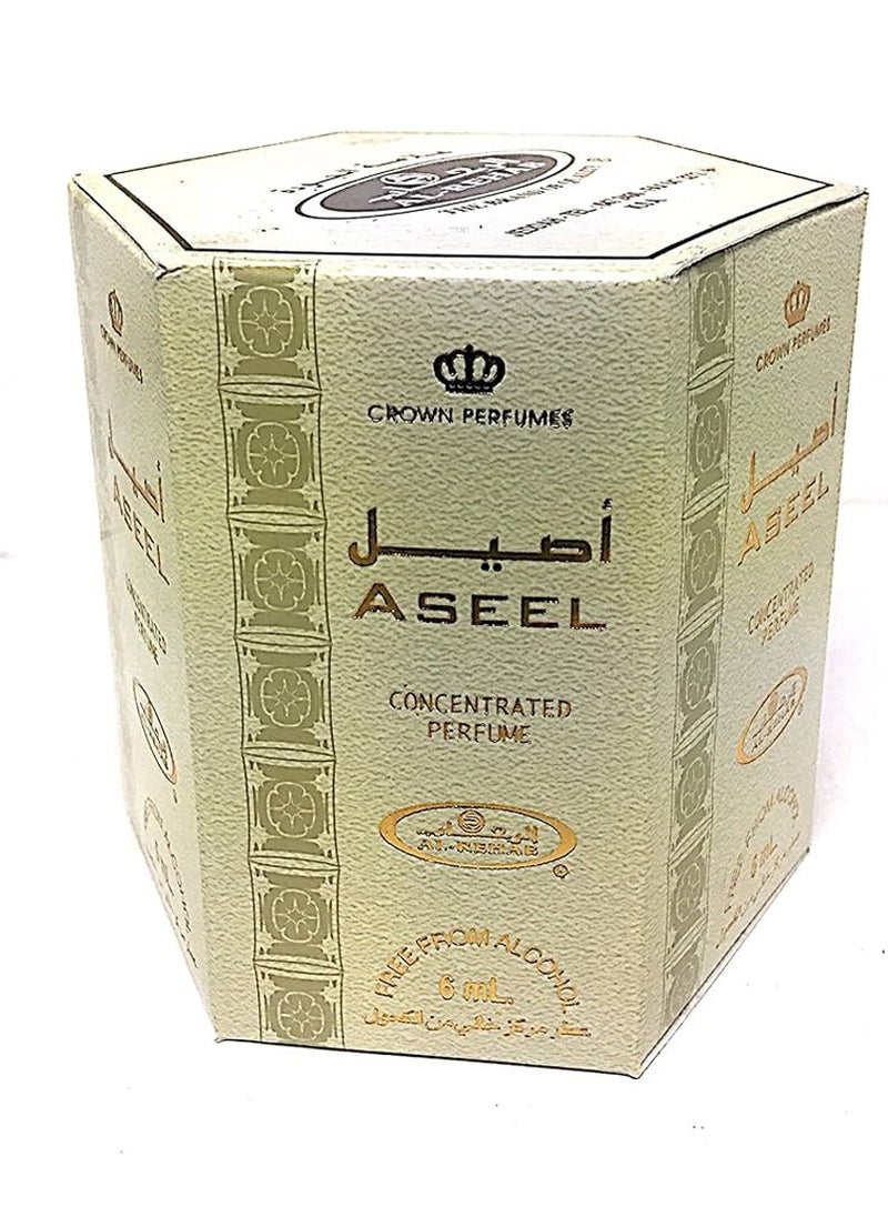 Al Rehab perfumes Aseel Concentrated Perfume Oil Roll on Bottle 6 Ml of 6 Pieces  - Image 2