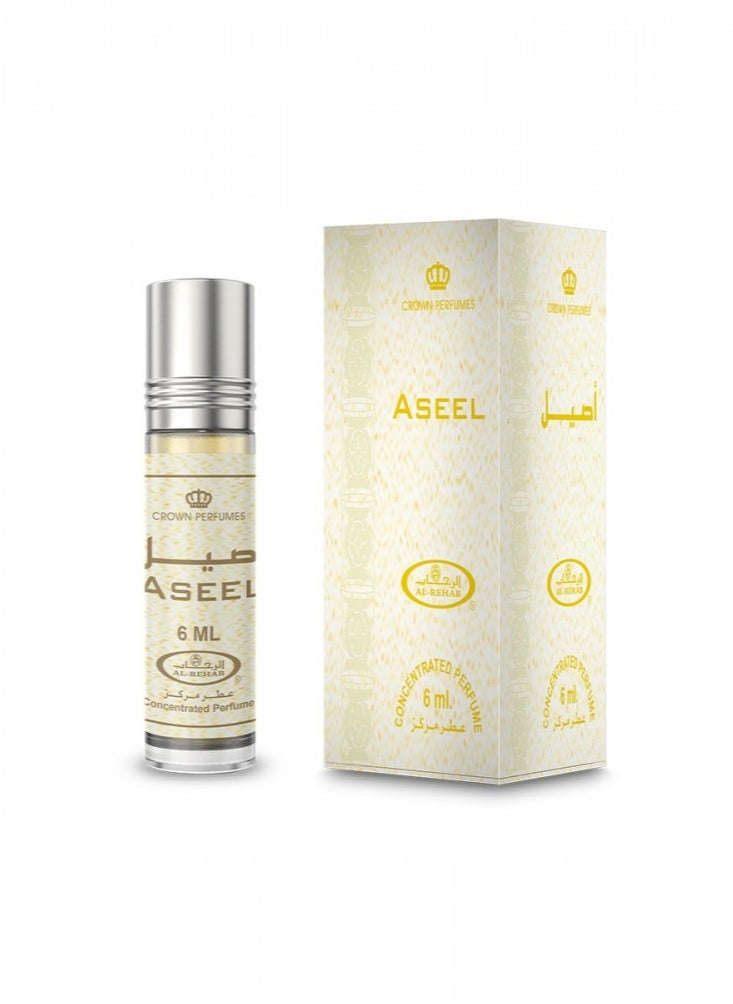 Al Rehab perfumes Aseel Concentrated Perfume Oil Roll on Bottle 6 Ml of 6 Pieces  - Image 3
