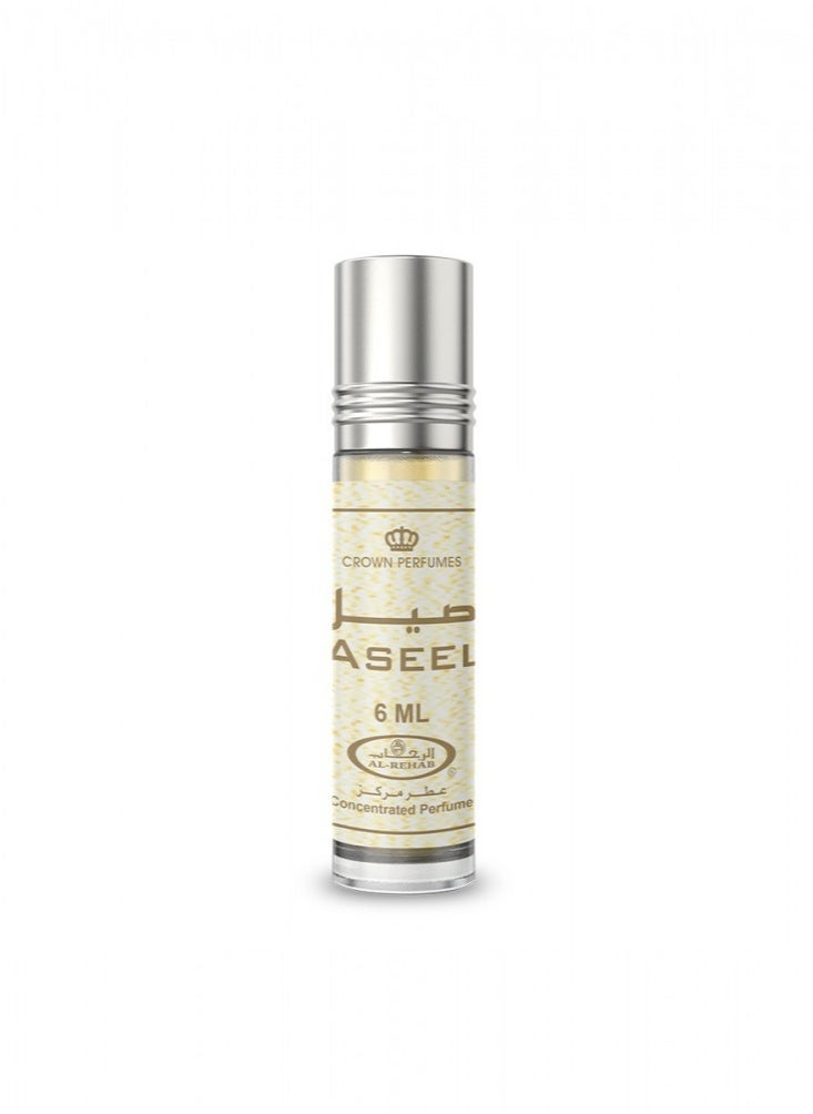Al Rehab perfumes Aseel Concentrated Perfume Oil Roll on Bottle 6 Ml of 6 Pieces  - Image 4