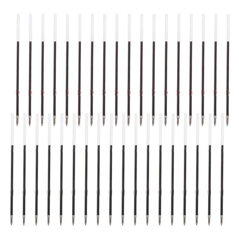 200 Pcs Black And Red Ink Ballpoint Pen Refills 0.7mm Retractable Press Type For Office School - Image 2