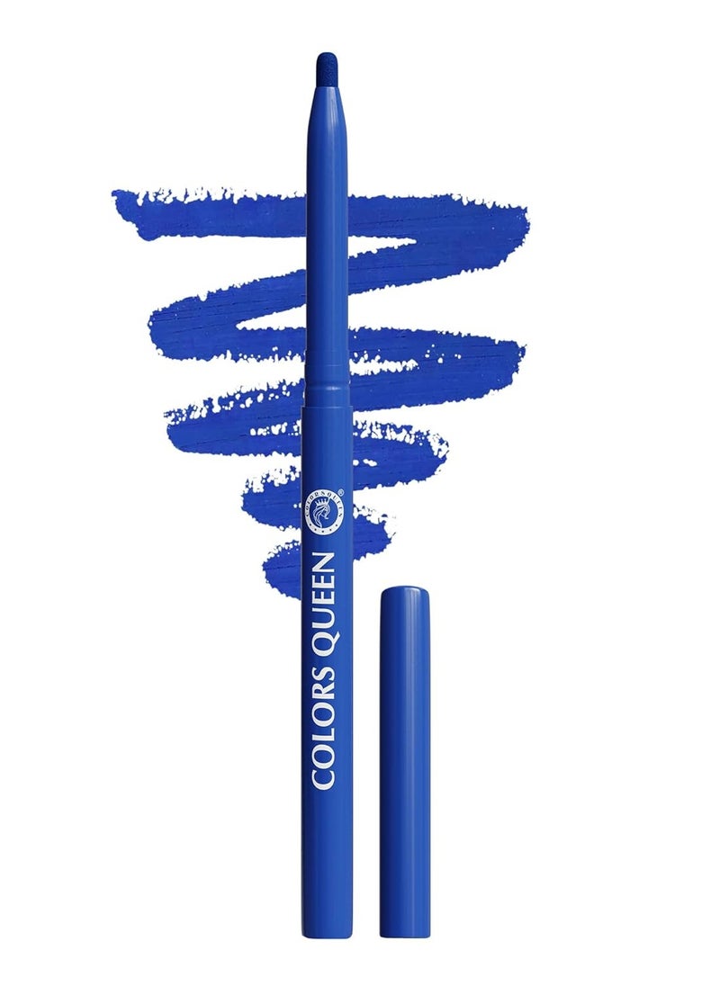 COLORS QUEEN Extreme Color Kajal 12 Royal Blue 0.4g Smooth One Stroke Ultra Creamy Non Transfer Smudge Proof Waterproof Women Lasts Up to 16hrs  - Image 1