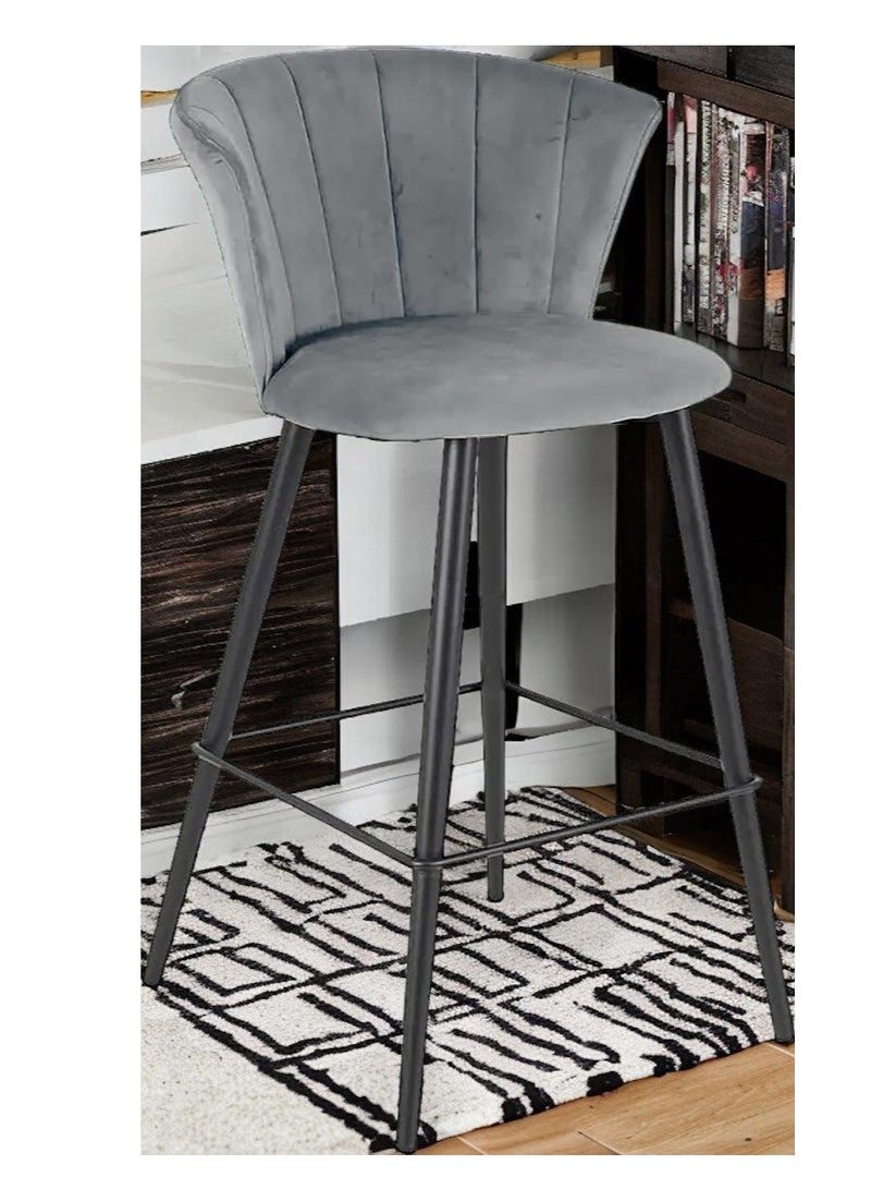 وودن تويست مقعد بار مقهى حديث بأرجل معدنية - Image 1