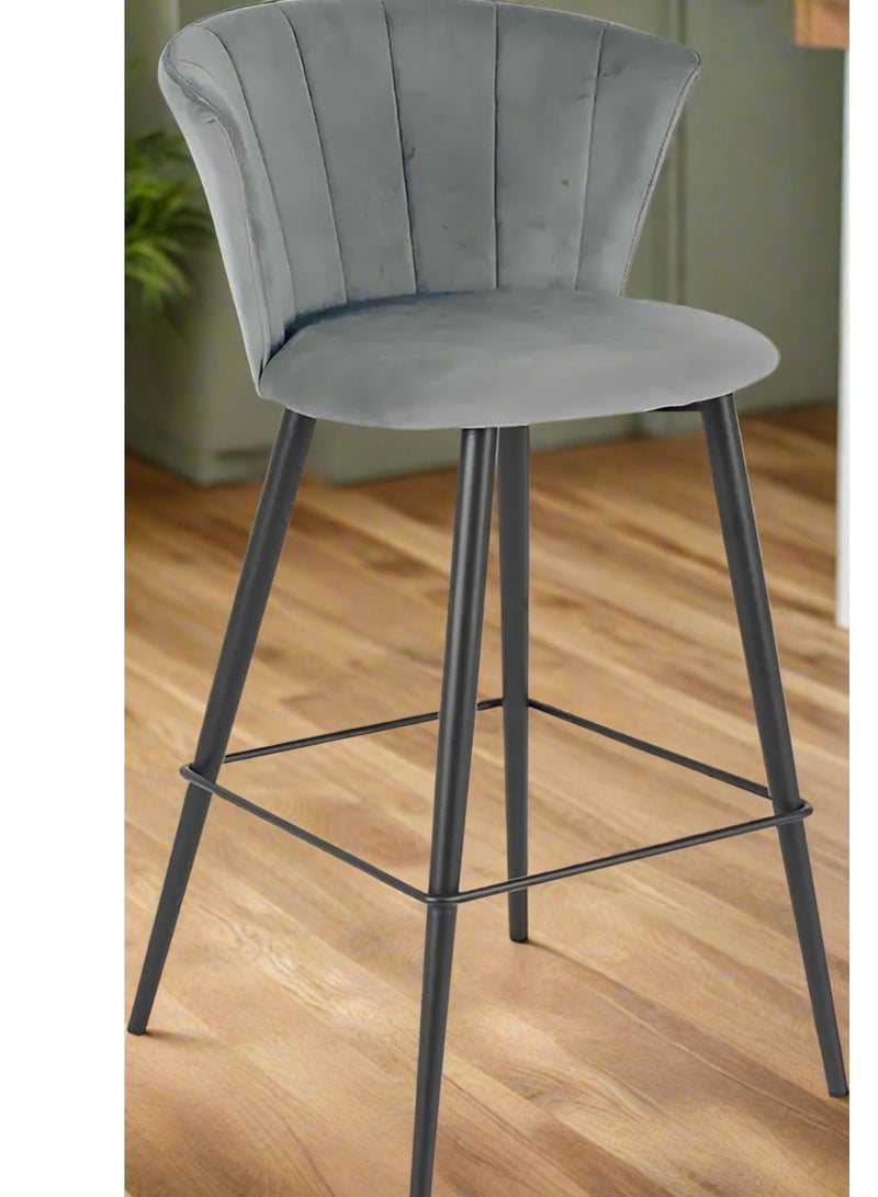 وودن تويست مقعد بار مقهى حديث بأرجل معدنية - Image 2