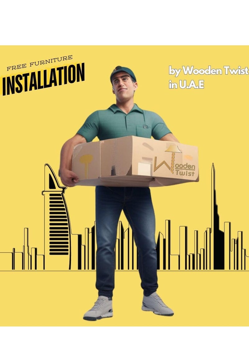 وودن تويست مقعد بار مقهى حديث بأرجل معدنية - Image 5