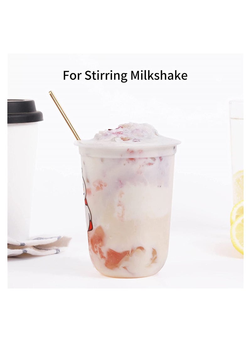 كاست ويف 4 قطع ملاعق قهوة ، ملعقة شاي بيد طويلة ، ملعقة شاي ذهبية ، ملعقة ذهبية ، ملعقة شاي مثلج ، ملعقة تقليب طويلة - Image 5