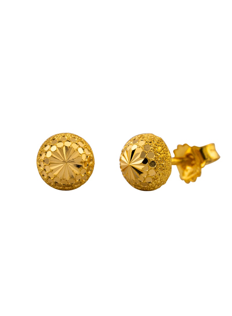 AAZ Jewellery L.L.C Domed Studs 22K Gold Earrings - Image 1