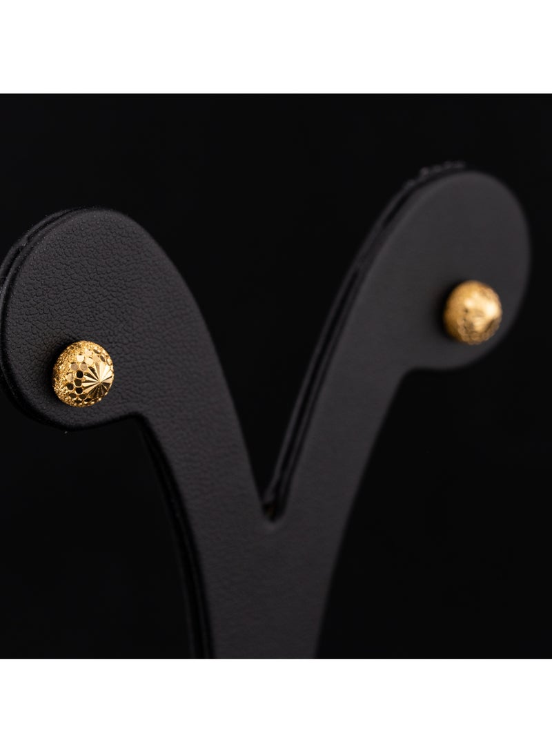 AAZ Jewellery L.L.C Domed Studs 22K Gold Earrings - Image 4