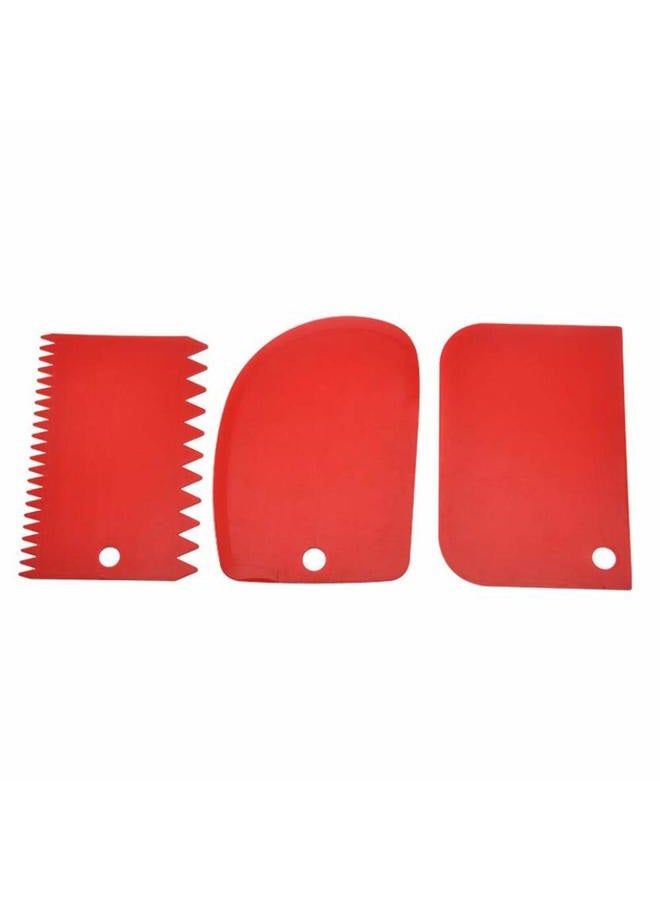 SEIWEI 3 Pcs Cake Scraper Smoother Set, Cake Icing Smoother Tool for Cake Decorating, Plastic Dough Scraper Flexible Bowl Scraper for Baking - Image 5