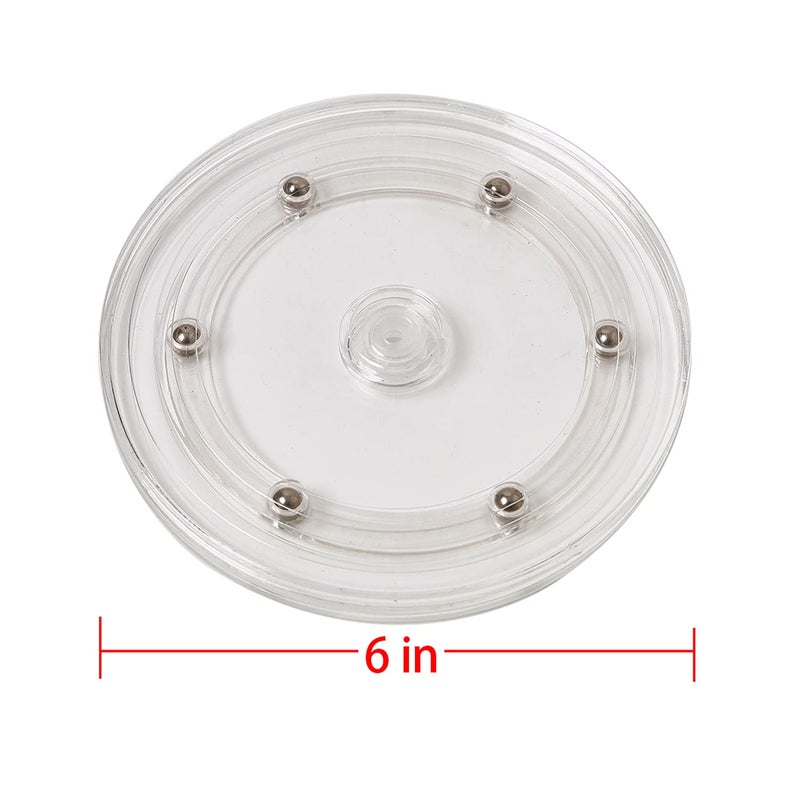 HSTECH 6 "" كسول سوزان الدوار الاكريليك الكرة تحمل الدورية صينية ل رف توابل الجدول كعكة مخزن المطبخ تزيين التلفزيون المحمول شاشة الكمبيوتر - Image 4