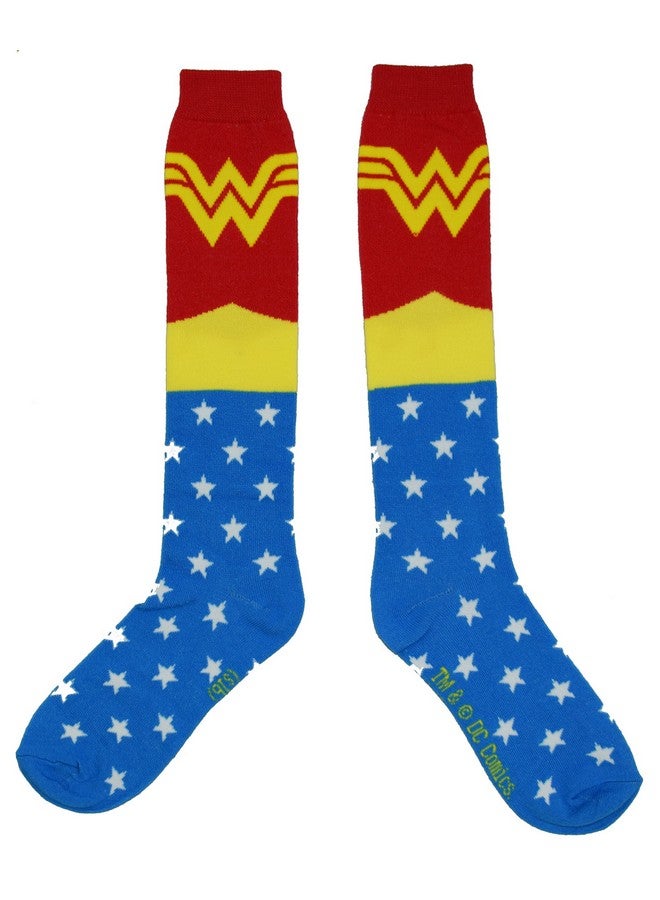 DC Comics Wonder Woman Lighter Blue Uniform Knee High Socks