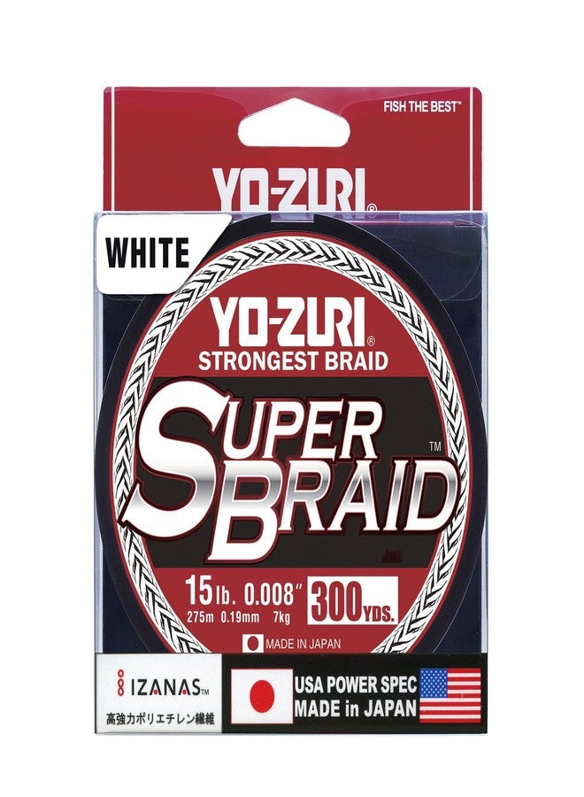Yo-zuri خيط صوف Yo-Zuri YZ-SB-80LB-WH-300YD: خيط صوف أبيض فائق الضفائر 80 رطل 300 ياردة، أبيض - Image 1