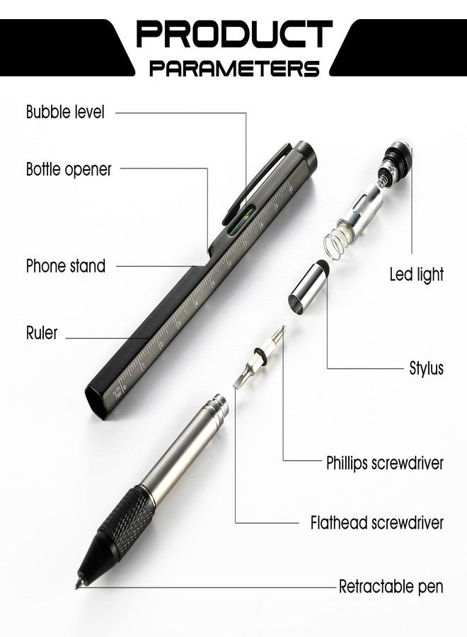 KUSONKEY Christmas Gifts Stocking Stuffers for Men,Multitool Pen 9 in 1 Innovative Gift for Men,with LED Light,Ruler, Stylus,Bubble Level,Screwdrivers,Unique Gifts Gadgets for Him,Boyfriend,Husband - Image 3