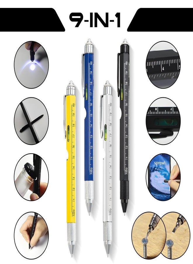 KUSONKEY Christmas Gifts Stocking Stuffers for Men,Multitool Pen 9 in 1 Innovative Gift for Men,with LED Light,Ruler, Stylus,Bubble Level,Screwdrivers,Unique Gifts Gadgets for Him,Boyfriend,Husband - Image 4