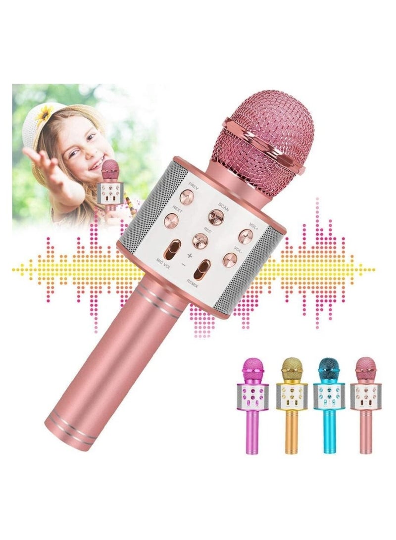 Bluetooth Karaoke Microphone Wireless, Portable Singing Microphone for Kids Adults Karaoke Machine for Kids Toys Birthday Gifts Ideas for 3 4 5 6 7 8 9 10 11 12 Year Old - Image 1