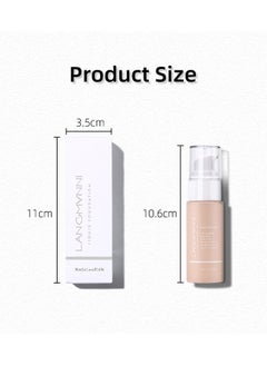LANGMANNI Full Coverage Liquid Foundation - Smoothing Makeup Base Concealer Foundation - Matte Wear Concealer Sun Block Cream - Minimizes Pores - Hides Wrinkles - Advanced Real Moisture Foundation  - Image 4