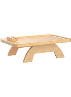 Rock Pow Bamboo Sofa Clip on Side Table for Wide Couches Arm Foldable Couch Tray with 360° Rotating Phone Holder Armrest Table for Eating/Drinks/Snacks/Remote/Control  - Image 4