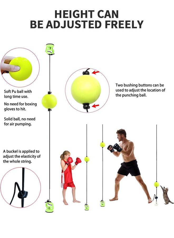 GROIC Boxing Reflex Ball for Hand Eye Coordination, Boxing Equipment for Training at Home, Double End Punching Boxing Speed Ball, Workout for Adults & Kids Indoor  - Image 2