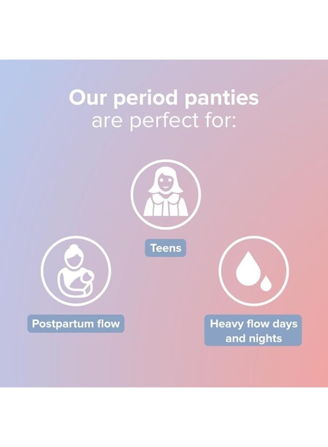 نوا سراويل نوا 360° كومفورت للدورة الشهرية (مقاس XL-XXL) | عبوة من 5 قطع | فائقة الامتصاص | لا تسبب أي تهيج | راحة مضاعفة 4 مرات | مناسبة للتدفق الغزير | لا تسبب طفحًا جلديًا | مانعة للتسرب | بدون خياطة | خالية من السموم 100%، تم اختبارها من قبل أطباء الجلدية - Image 4