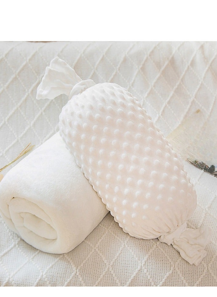 Candy Bean Pillow And Blanket Can Be Used For Both Car And Sofa Cushions, Suitable For Travel, Airplanes, Trains, Beds, Offices, And Rest  - Image 1