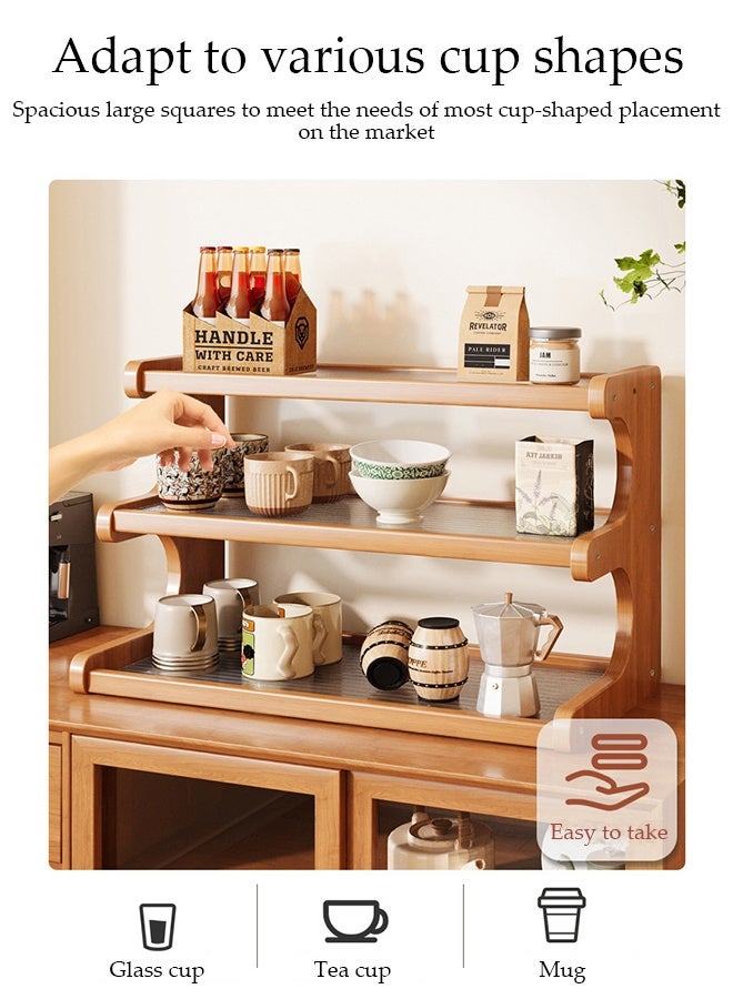 DUNISO رف تخزين مكتبي ثلاثي الطبقات، منظم رف مكتبي متعدد الوظائف، حامل عرض على الطاولة، قوي ودائم، للمكتب أو المنزل أو المدرسة - Image 5