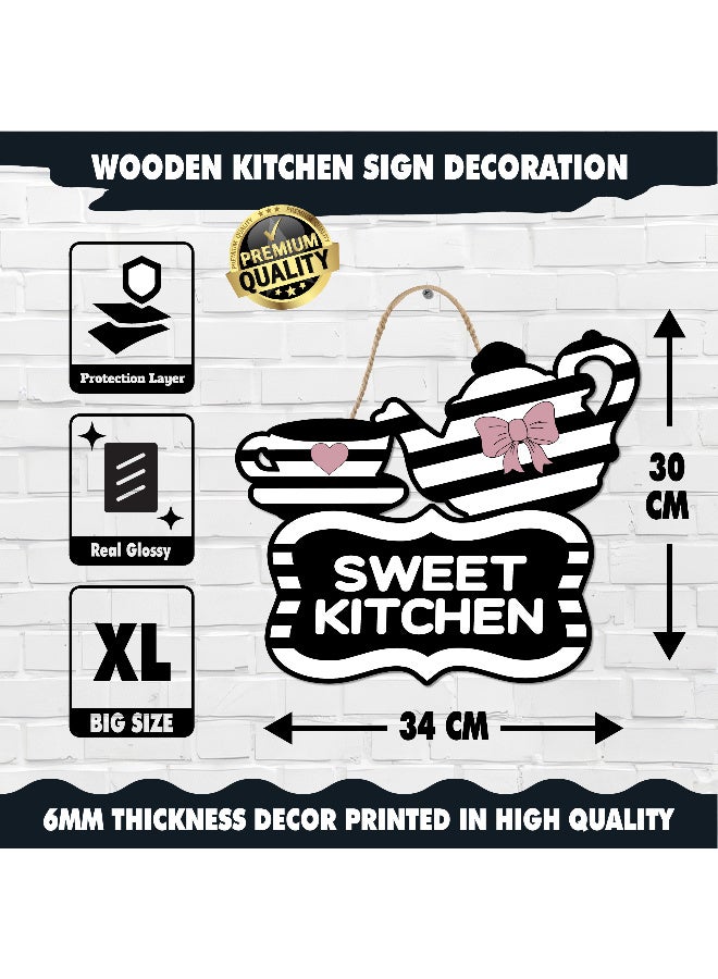 Unique Kitchen Wall Hanging In The Shape Of A Teapot With Sweet Kitchen Word, Large Printed 3D Wall Model (Size 46x30 Cm), High-Quality Printed Decorative Artwork. Kitchen Decorations, Wall Murals, Modern Decor, 3D Miniature Model, Wall Décor, And Wall Art Panels. - Image 4